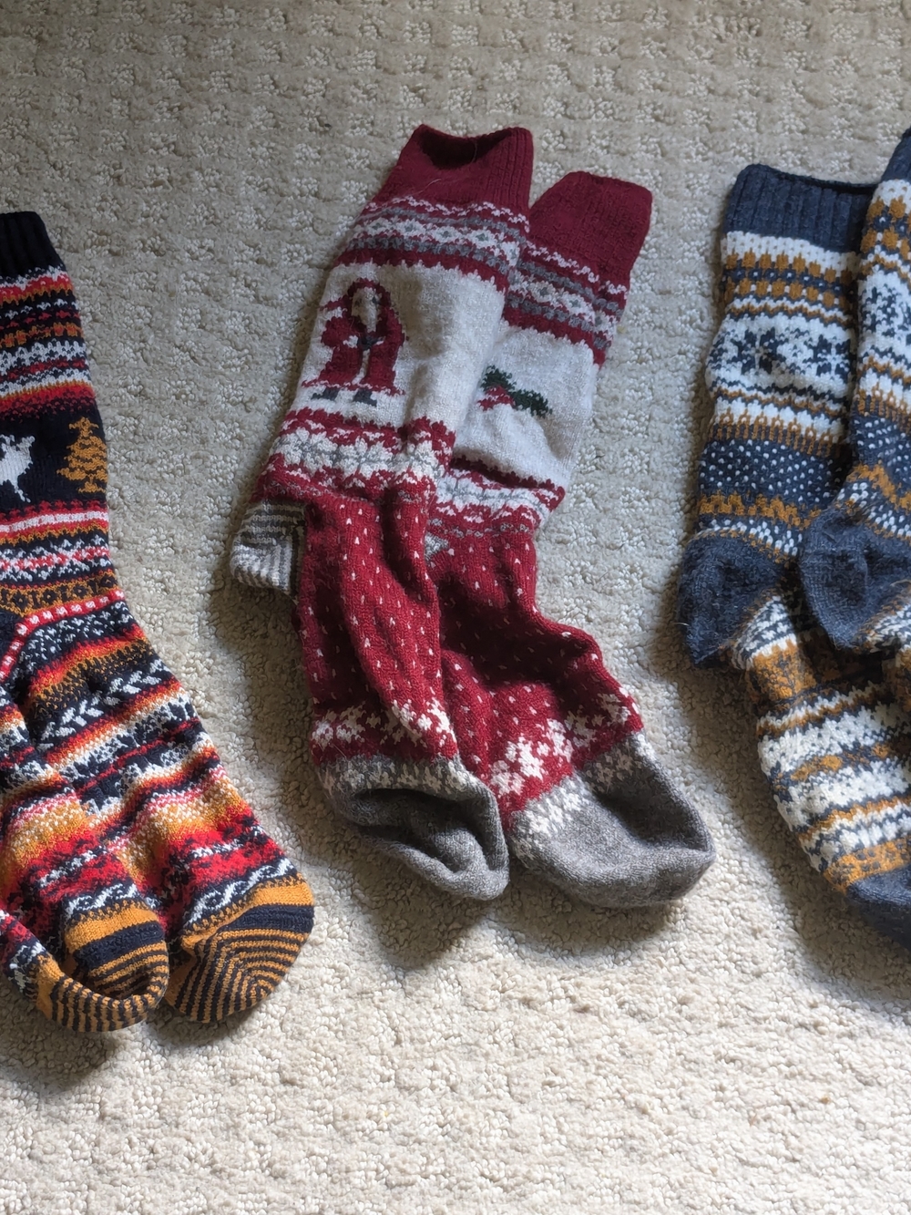 J. Crew x CHUP Cozy Patterned Socks - 3 Pairs